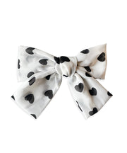 Queen of Hearts Hair Bow (Black & White)