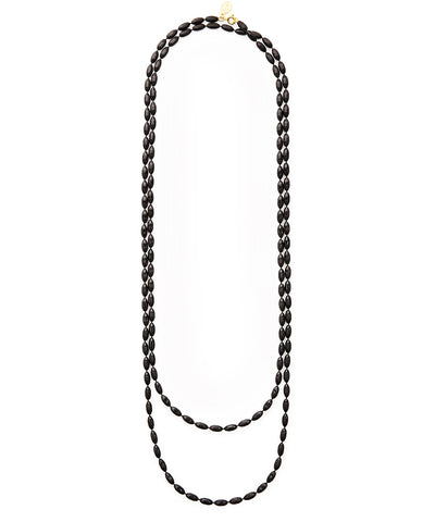 Charleston Rice Bead Necklace (Midnight)