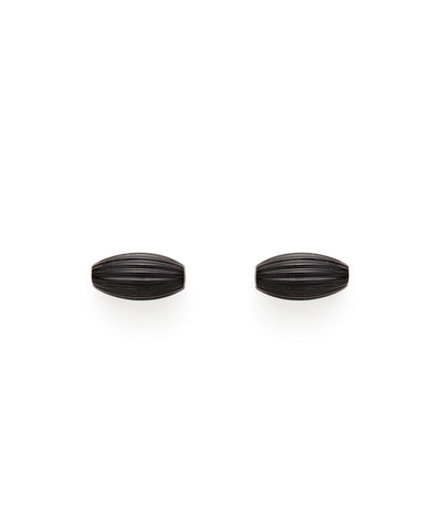 Rice Bead Stud Earrings (Midnight)