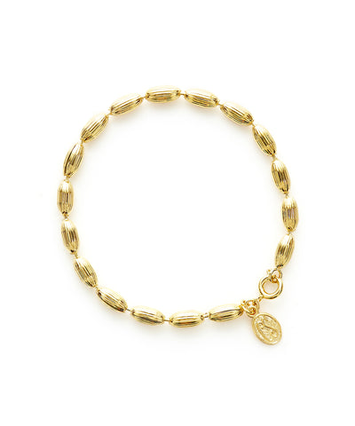 Charleston Rice Bead Bracelet (Shiny Gold)