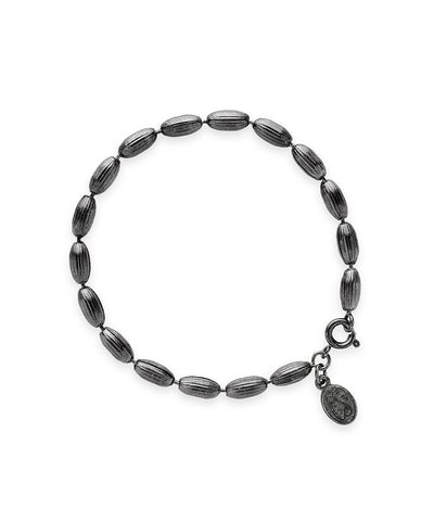 Charleston Rice Bead Bracelet (Gunmetal)