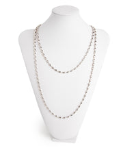 Charleston Rice Bead Necklace (Shiny Silver)