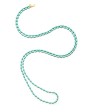 Charleston Rice Bead Necklace (Turquoise)