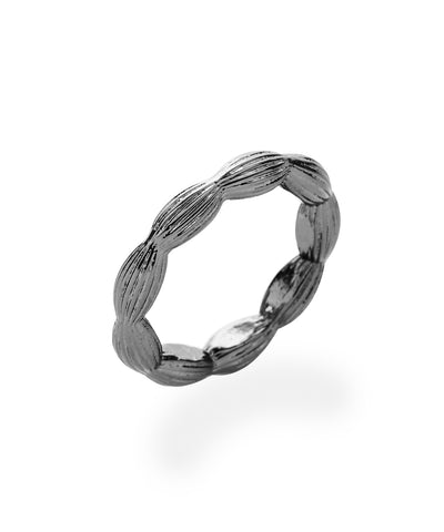 Stackable Rice Bead Ring (Gunmetal)