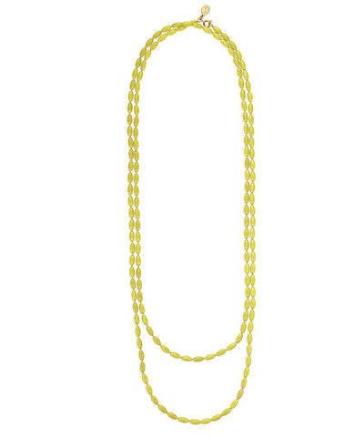 Charleston Rice Bead Necklace (Key Lime)