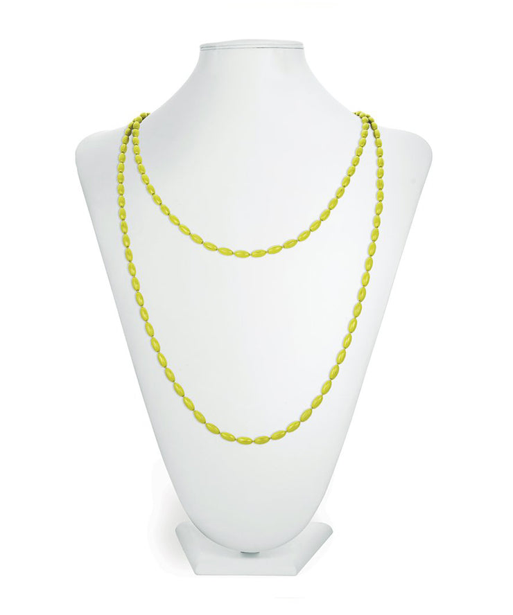 Charleston Rice Bead Necklace (Key Lime)