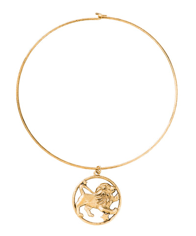 70s Inspired Zodiac Necklace (Leo)