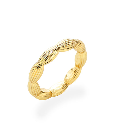 Stackable Rice Bead Ring (Shiny Gold)