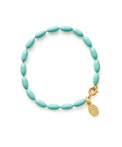 Charleston Rice Bead Bracelet (Turquoise)