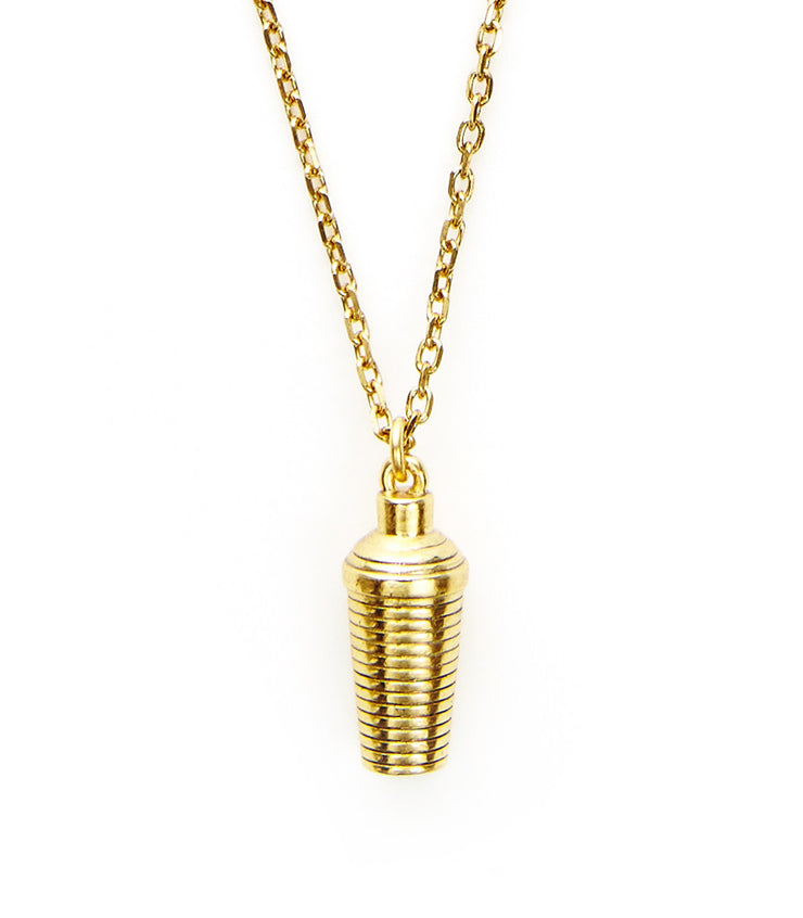 Vintage Cocktail Shaker Pendant Necklace