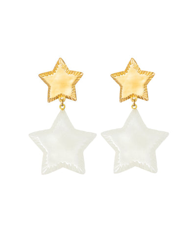 Starry Night Earrings (Shimmer White)